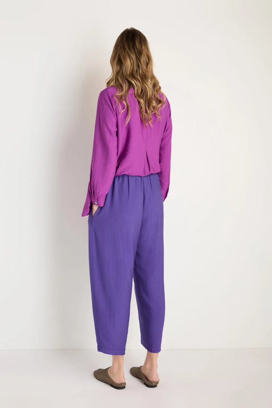 Sahara Blueberry Textured Viscose Bubble Trouser JFP6728-TXV