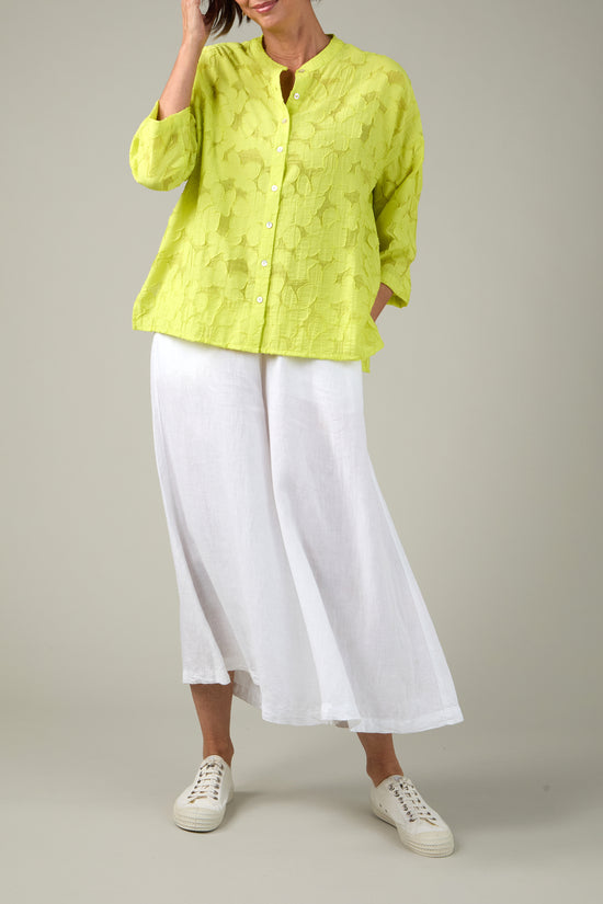 Sahara Lemon Etched Floral Blouse