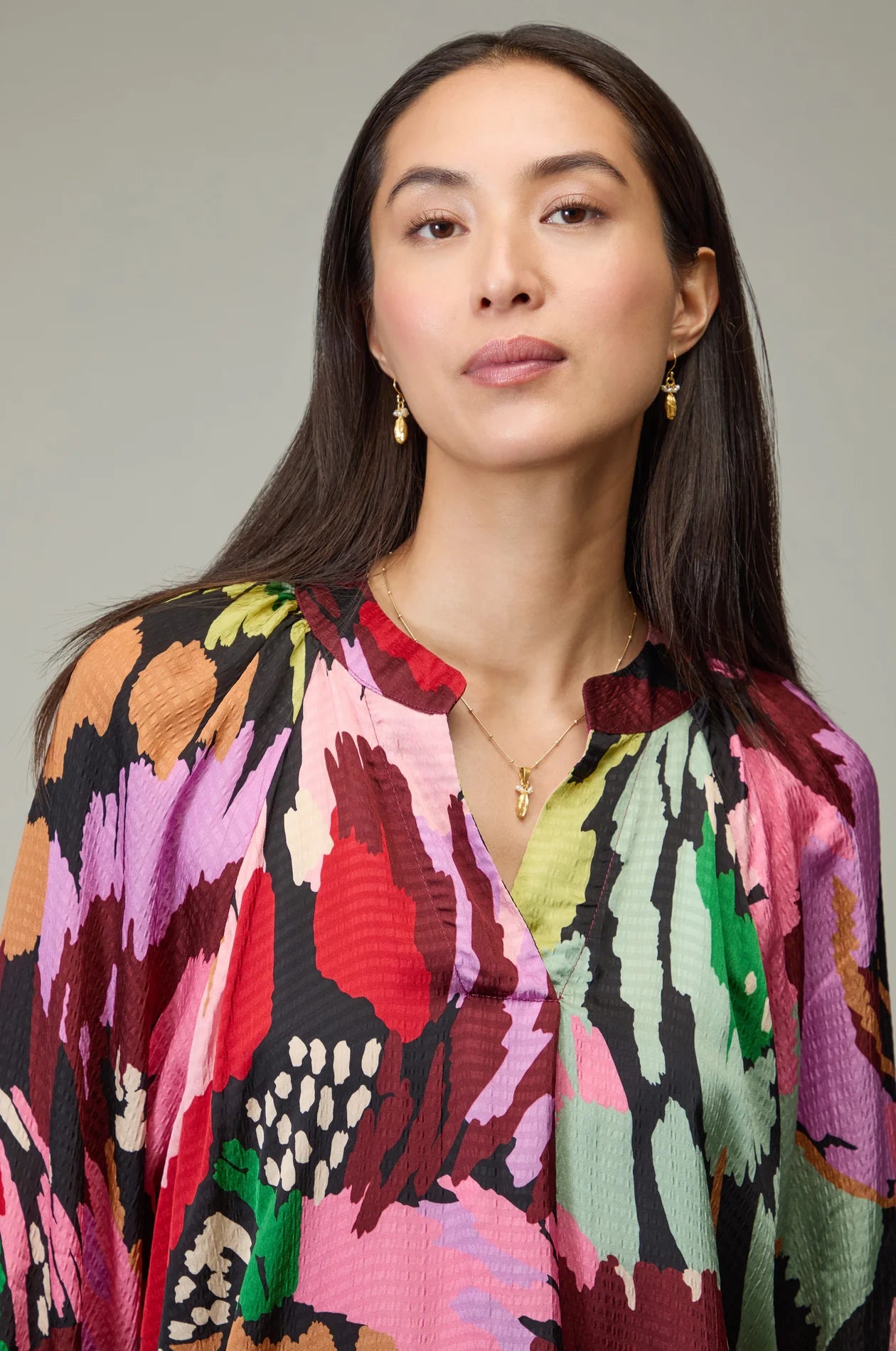 Sahara floral collage print top Jft6450-lfc