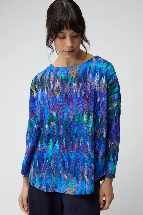 Sahara abstract feather jersey top JFT6638-AFTJ