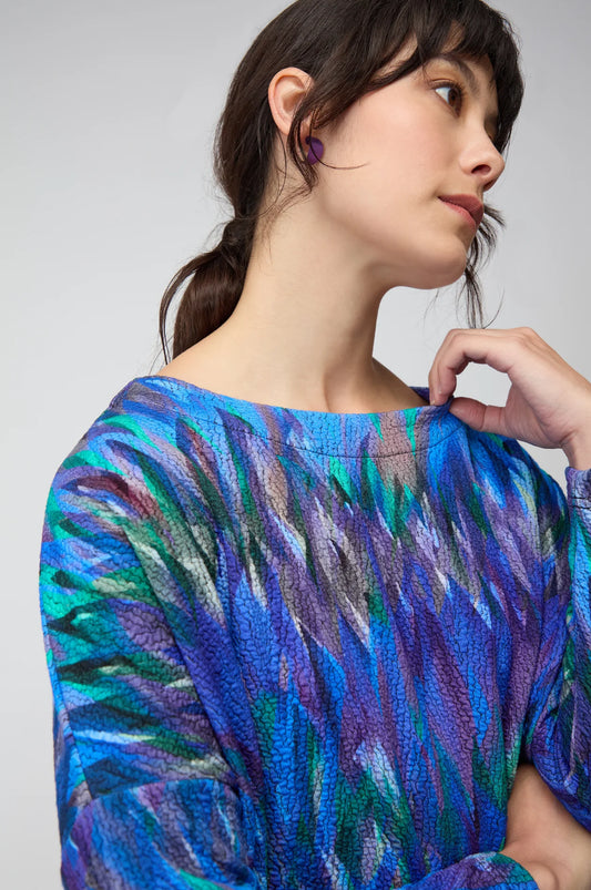 Sahara abstract feather jersey top JFT6638-AFTJ