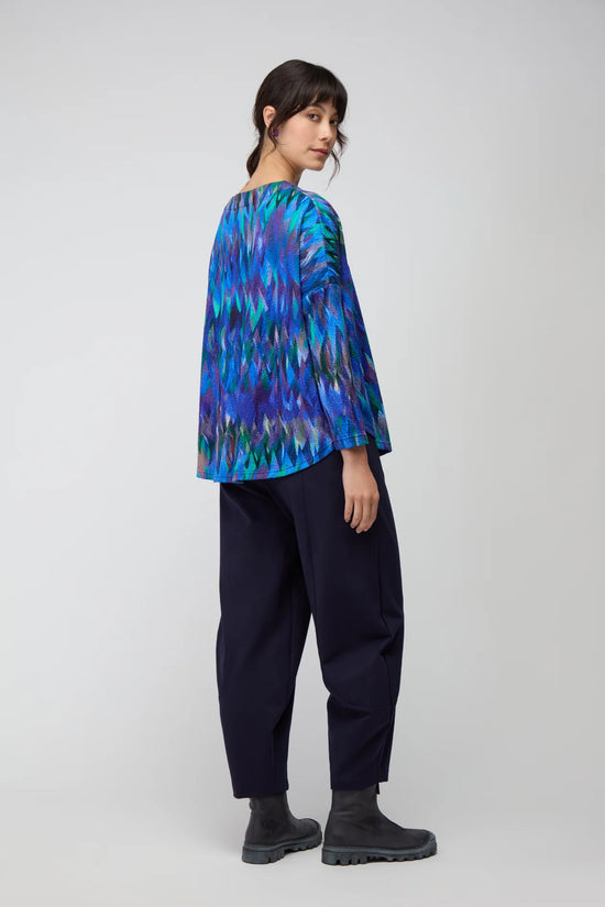 Sahara abstract feather jersey top JFT6638-AFTJ