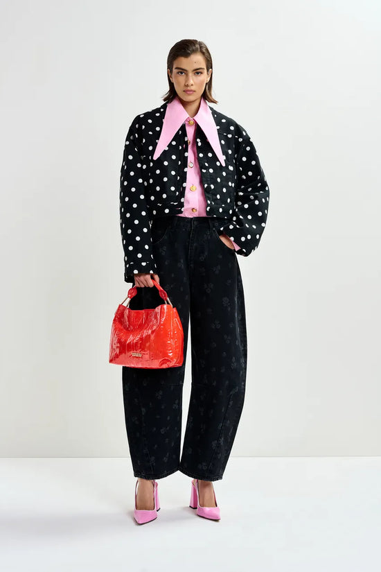 Essentiel Antwerp Orange Cracked-Look Shopper Mini Bag with Detachable Shoulder Strap JHOSSI