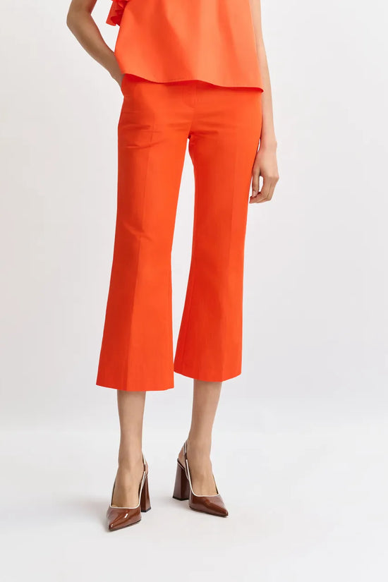 Essentiel Antwerp Orange Cropped Flared Trousers