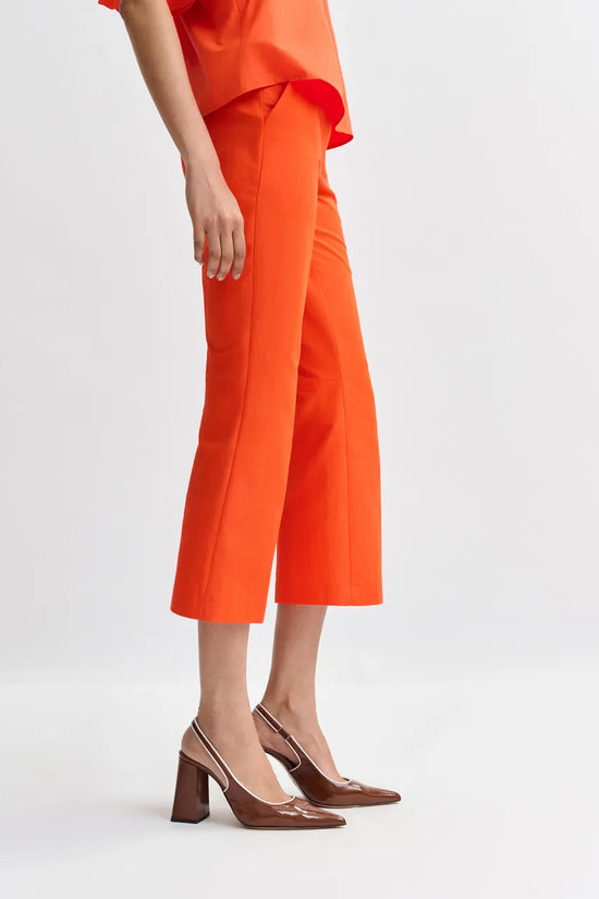 Essentiel Antwerp Orange Cropped Flared Trousers