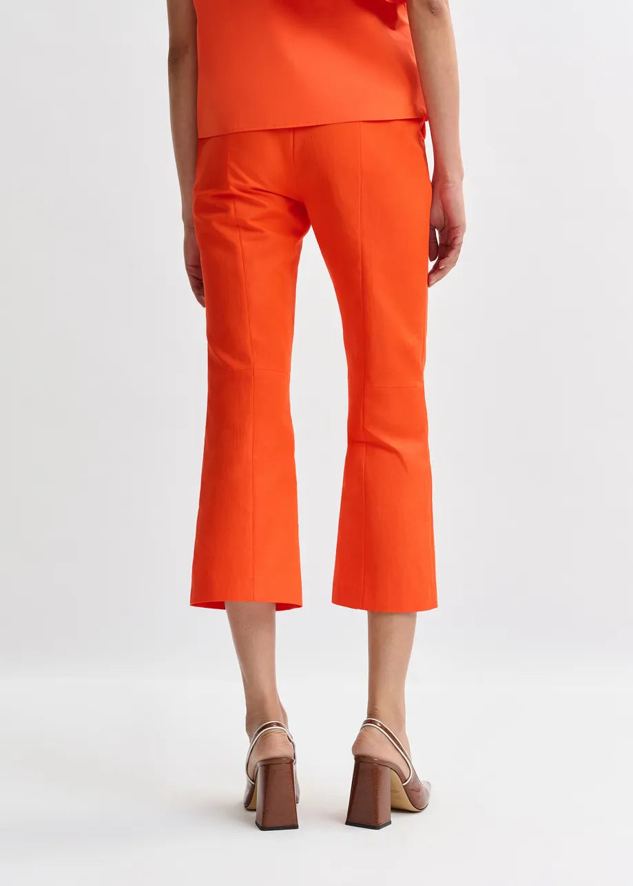 Essentiel Antwerp Orange Cropped Flared Trousers