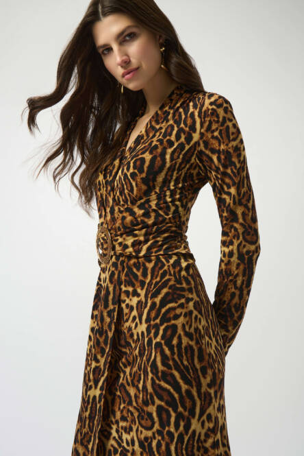 Joseph Ribkoff animal print wrap dress 253091