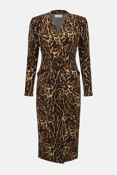 Joseph Ribkoff animal print wrap dress 253091