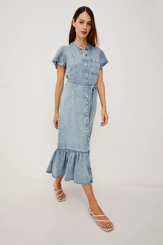 Rails Faded Indigo Tencel Denim Shirt Dress KAHLO