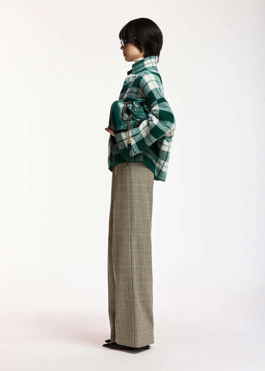 Essentiel Antwerp Forest Green Green checked Cardigan