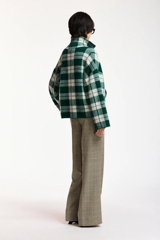 Essentiel Antwerp Forest Green Green checked Cardigan
