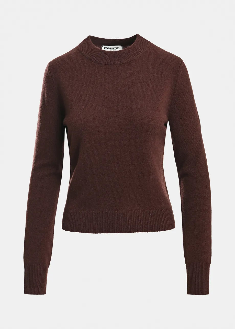 Essentiel Antwerp Brown Cashmere Sweater