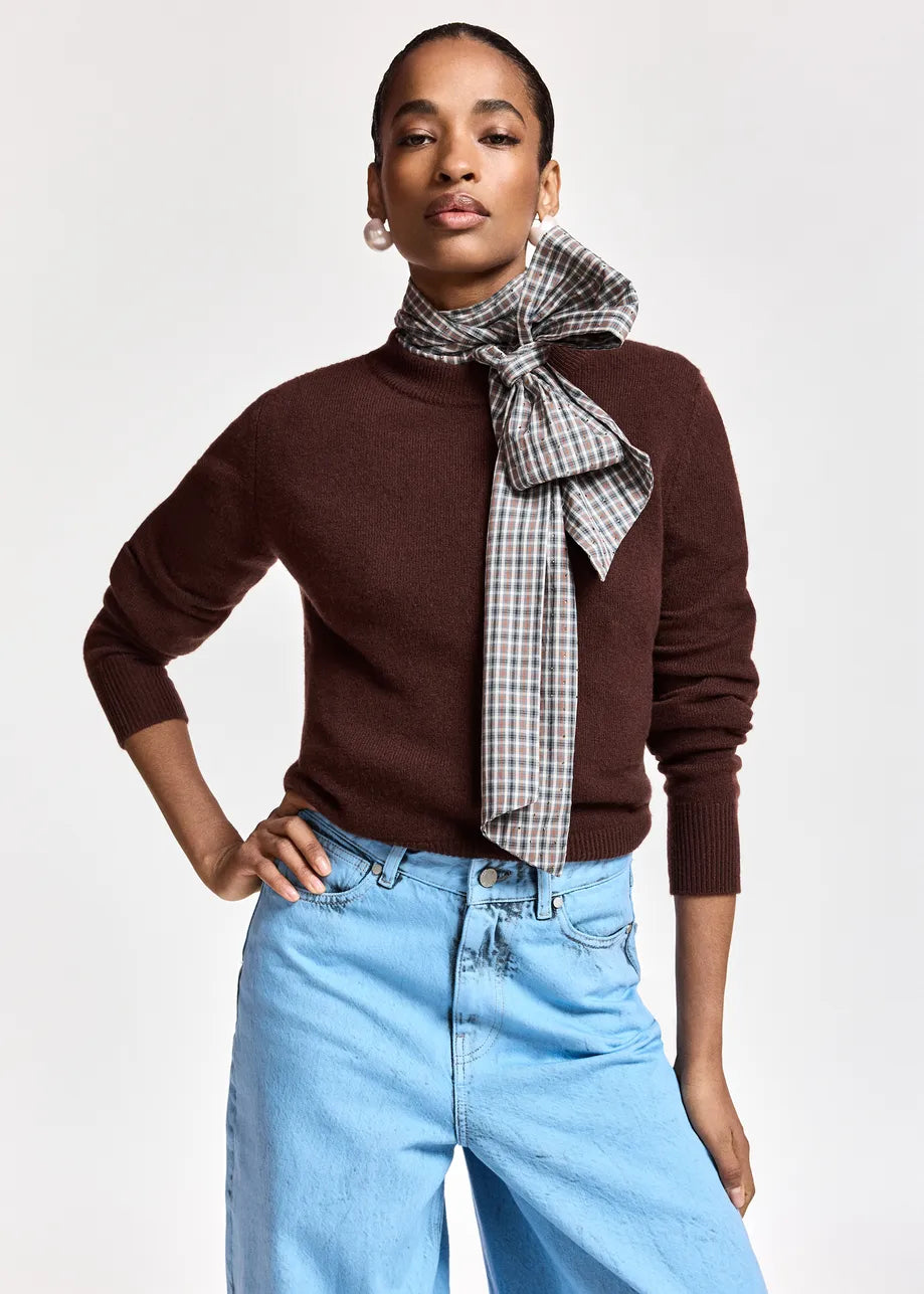 Essentiel Antwerp Brown Cashmere Sweater