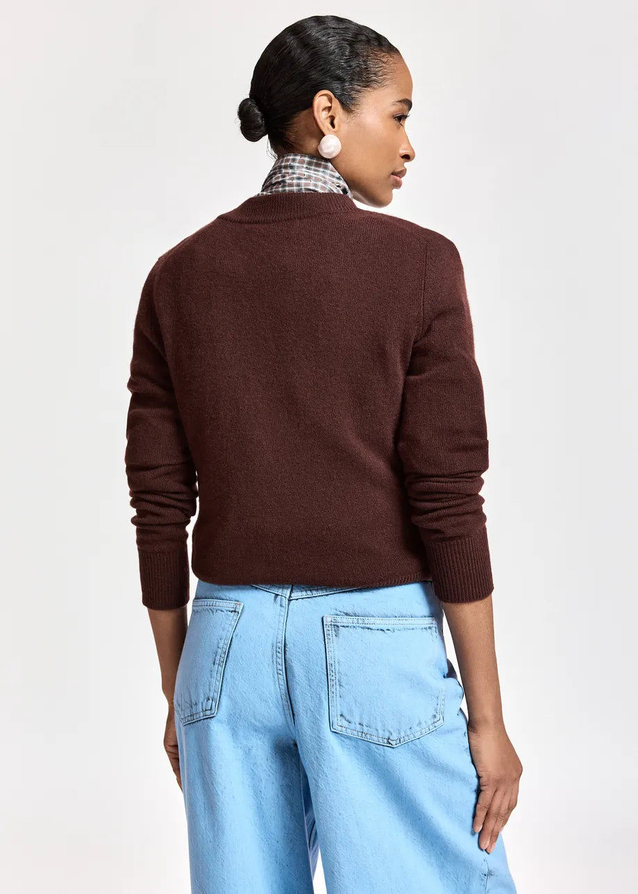 Essentiel Antwerp Brown Cashmere Sweater