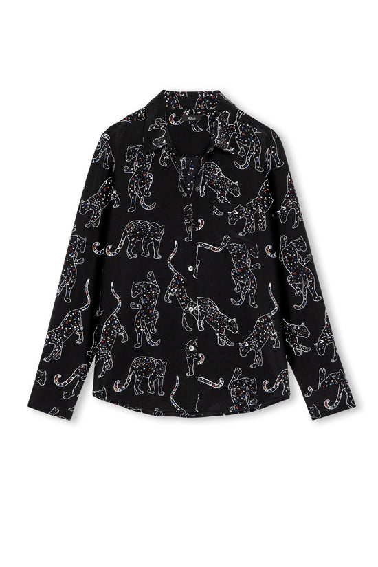 Rails jaguar print silk shirt Kate