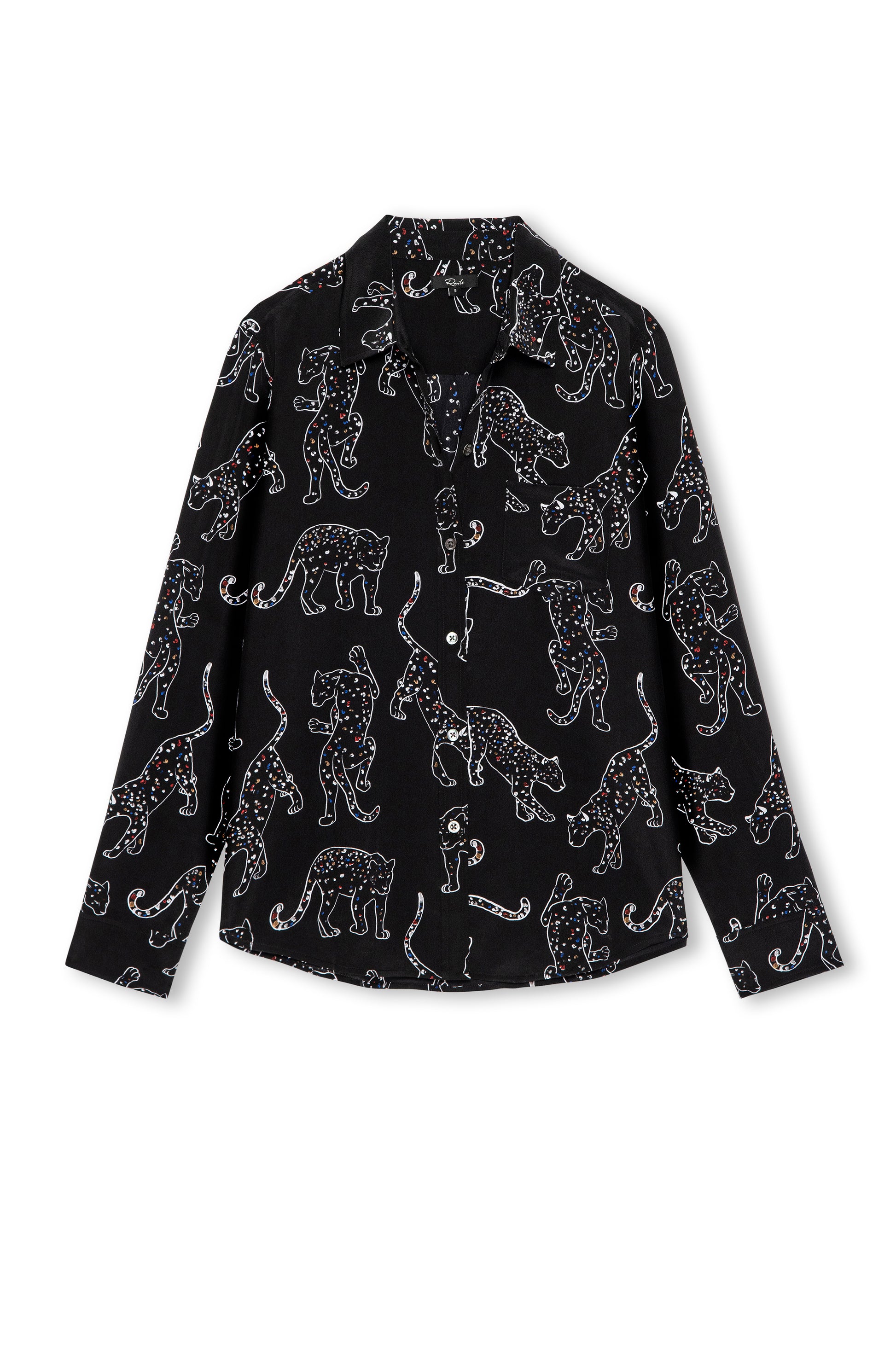 Rails jaguar print silk shirt Kate
