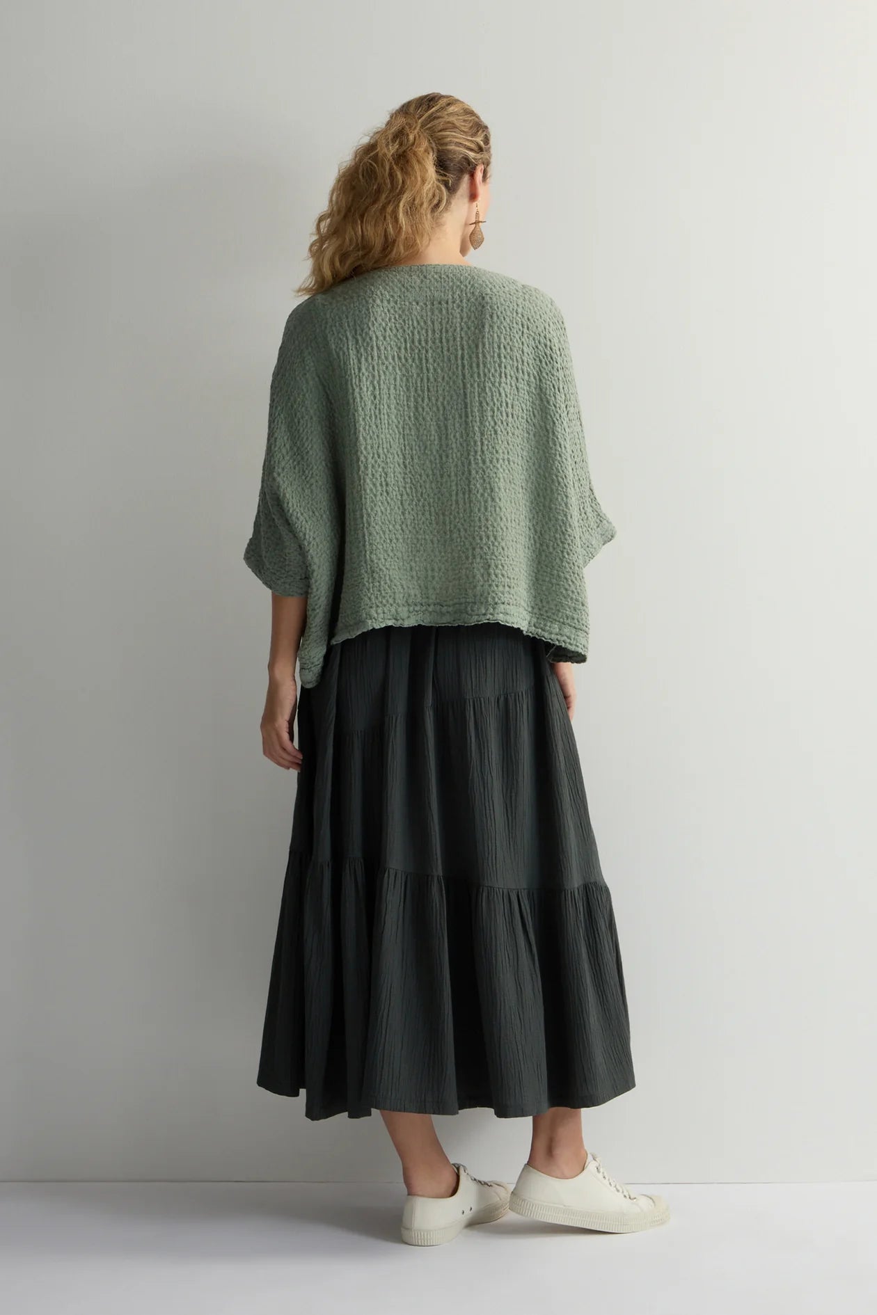 Sahara waffle linen boxy jacket