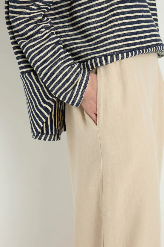 Sahara Putty Twisted Linen Crop Bubble Trouser
