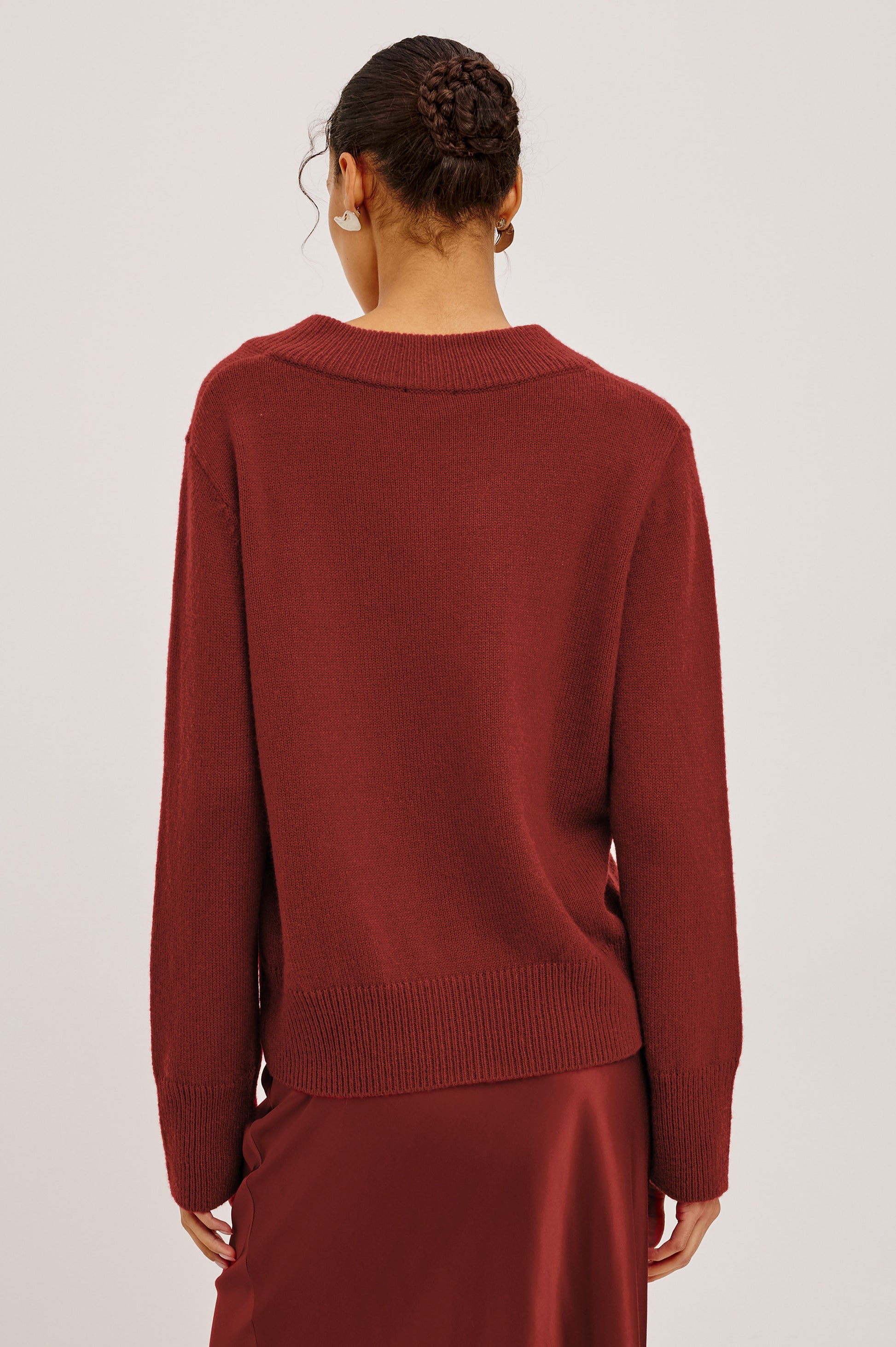 Rails Crimson V-Neck Wool & Cashmere Blend Sweater