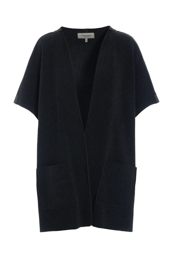 Henriette Steffensen Soft Black Long Oversized Jacket