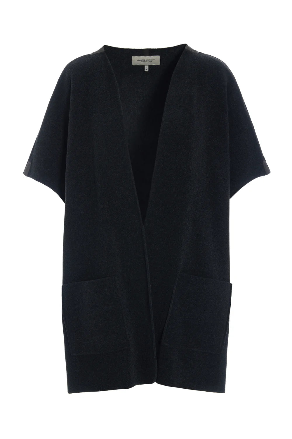Henriette Steffensen Soft Black Long Oversized Jacket