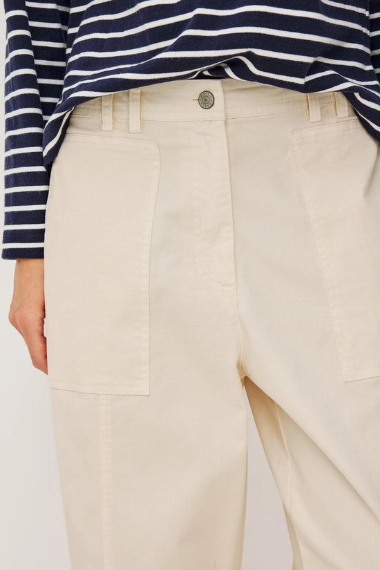Rails Ivory straight leg relaxed stretch twill trousers Lunar