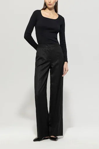 Black square neck top 318224
