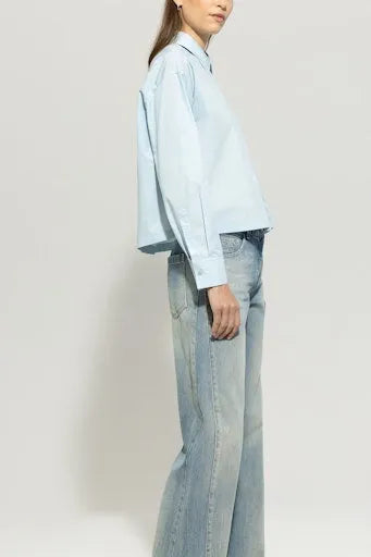 Luisa Cerano cotton sky blue shirt 218557