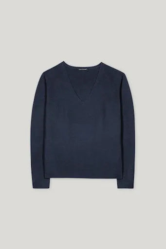 Luisa Cerano v neck sweater 118624 Blue