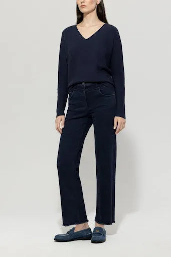 Luisa Cerano v neck sweater 118624 Blue