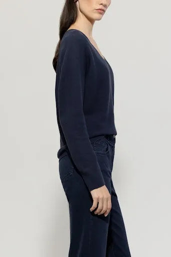 Luisa Cerano v neck sweater 118624 Blue
