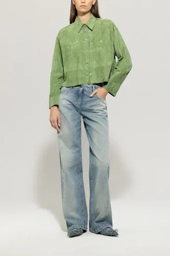 Luisa Cerano suede shirt 418333