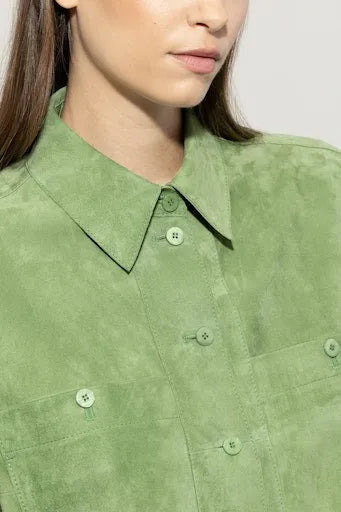 Luisa Cerano suede shirt 418333