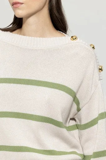 Luisa Cerano button shoulder sweater 118591