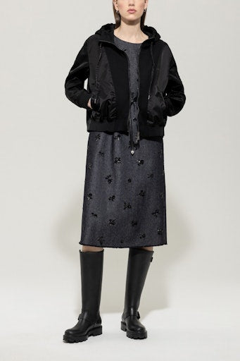Luisa Cerano hooded taffeta jacket 428515