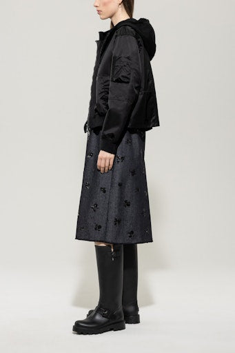 Luisa Cerano hooded taffeta jacket 428515