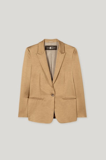 Luisa Cerano 1 button satin jacket 428007