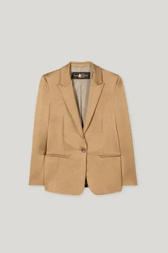 Luisa Cerano 1 button satin jacket