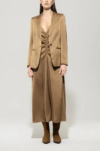 Luisa Cerano 1 button satin jacket