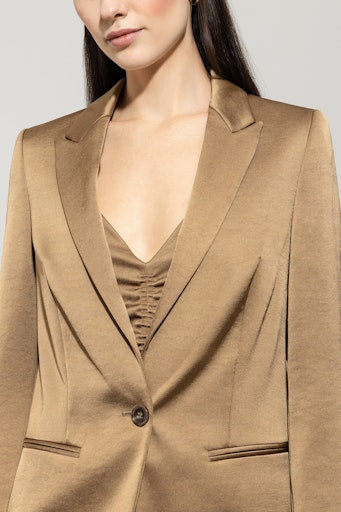 Luisa Cerano 1 button satin jacket 428007
