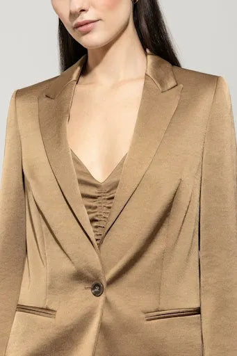 Luisa Cerano 1 button satin jacket