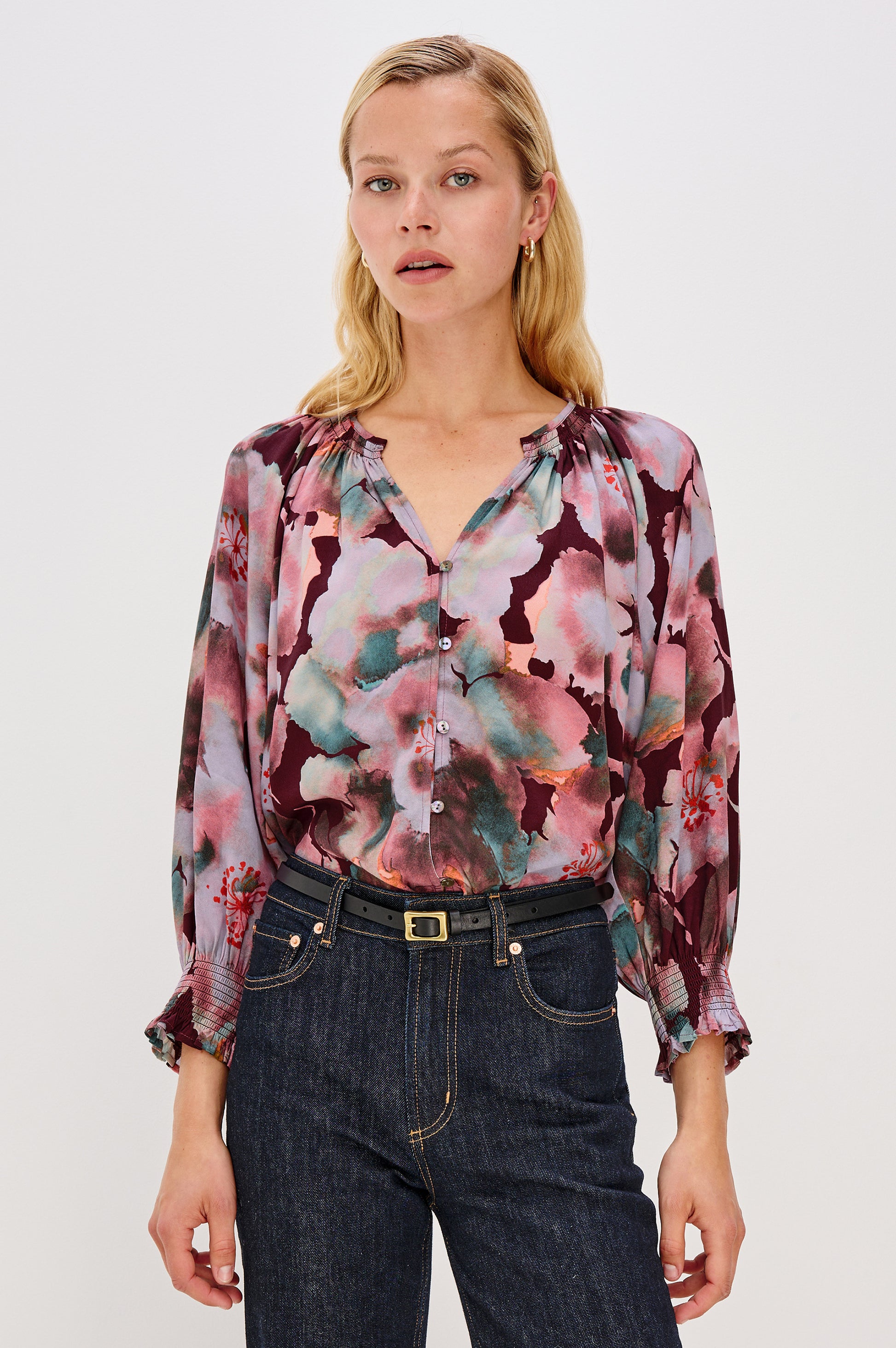 Rails magenta floral print top Mariah
