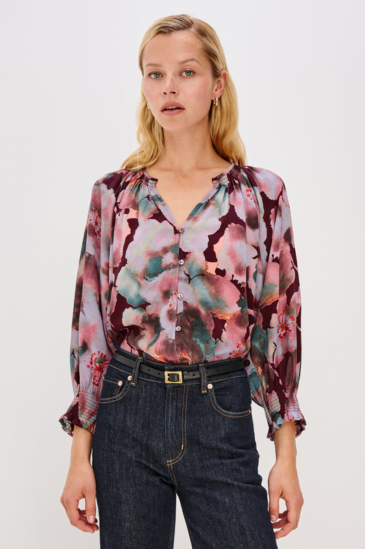 Rails magenta floral print top Mariah