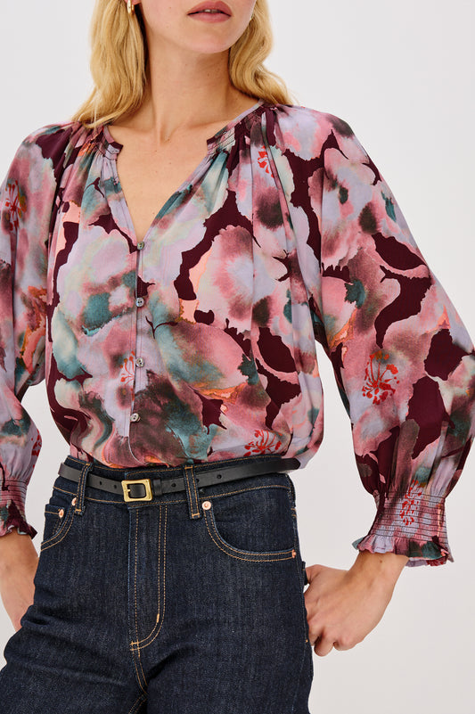 Rails magenta floral print top Mariah