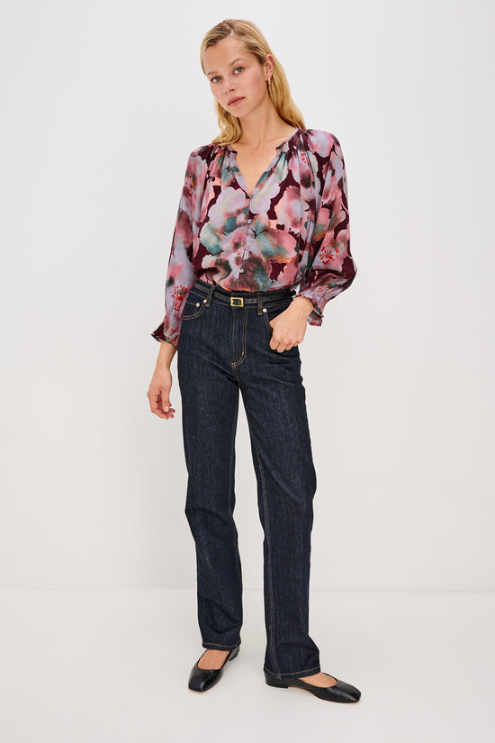 Rails magenta floral print top Mariah
