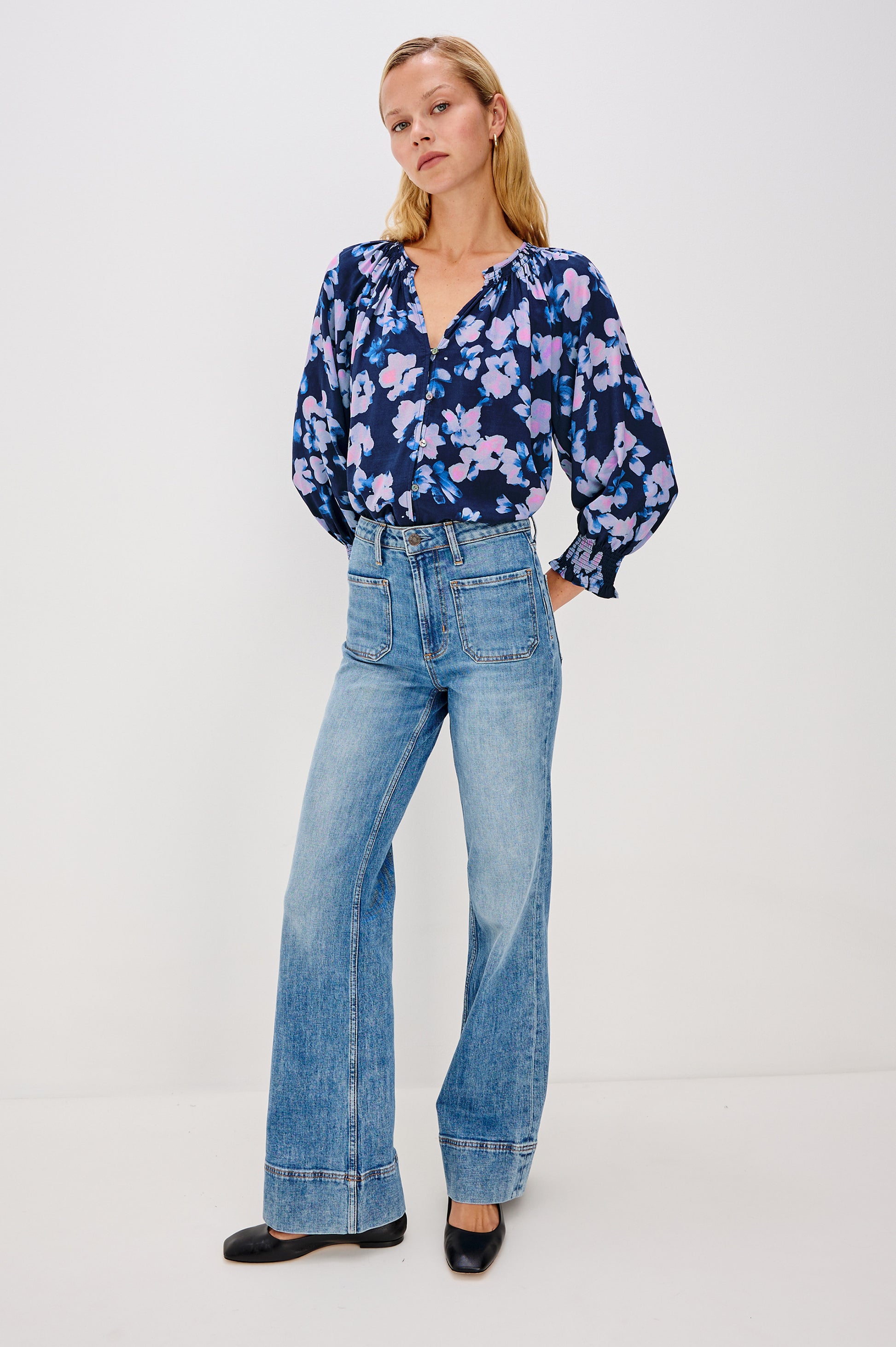 Rails midnight floral print top Mariah