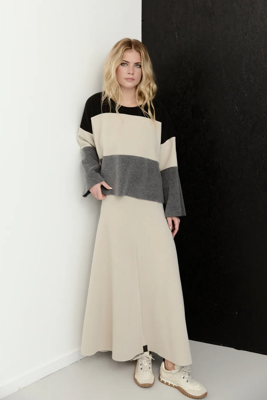 Henriette Steffensen Cool Grey Soft Jersey Round Neck Top