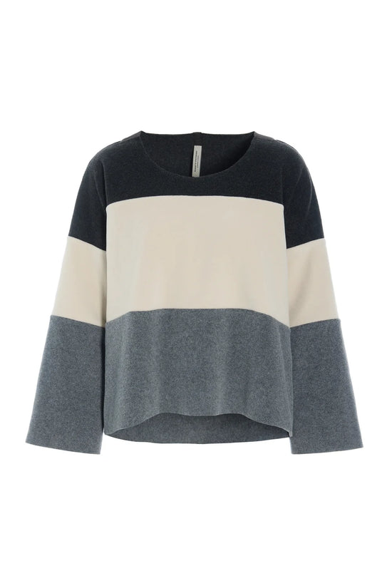 Henriette Steffensen Cool Grey Soft Jersey Round Neck Top
