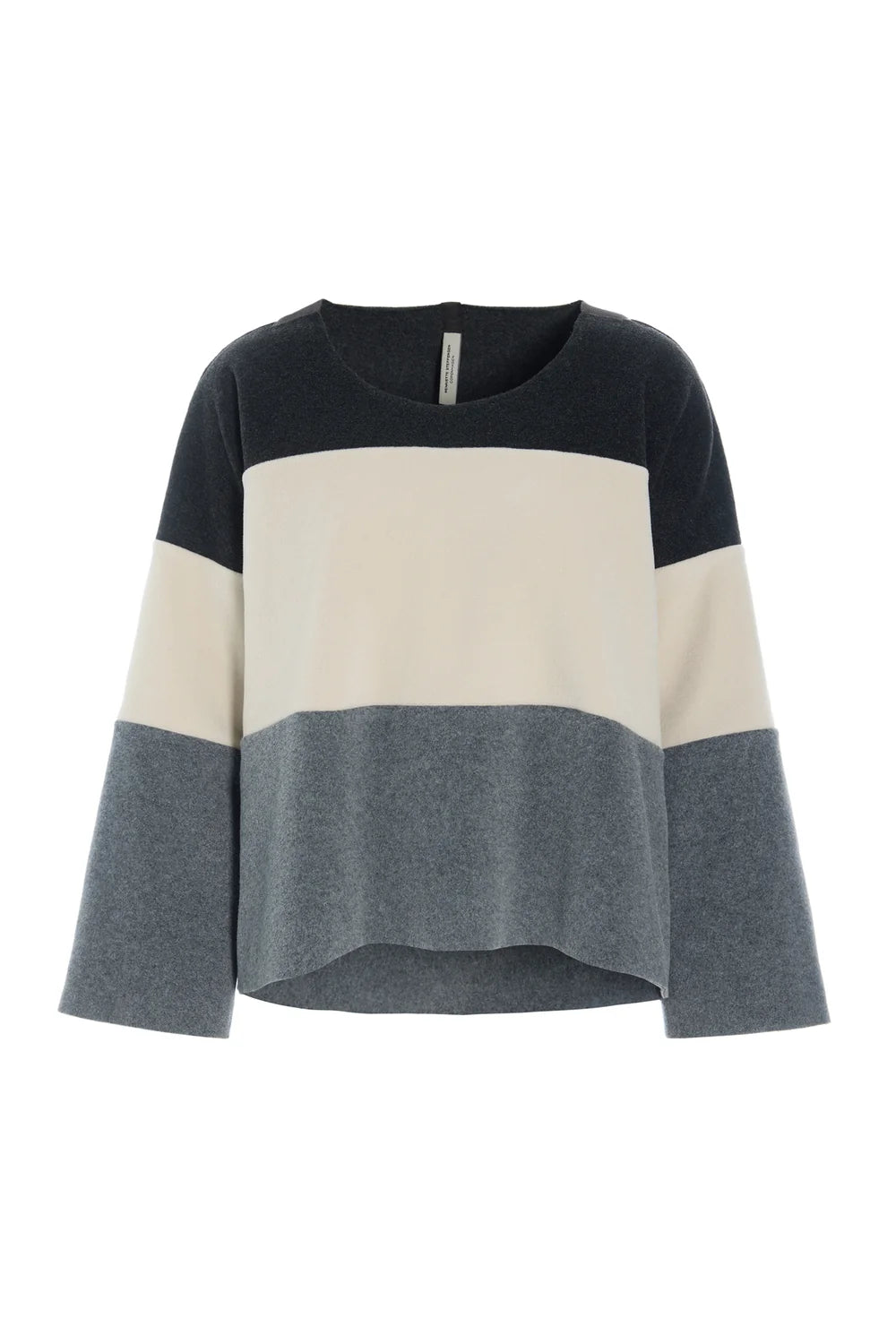 Henriette Steffensen Cool Grey Soft Jersey Round Neck Top