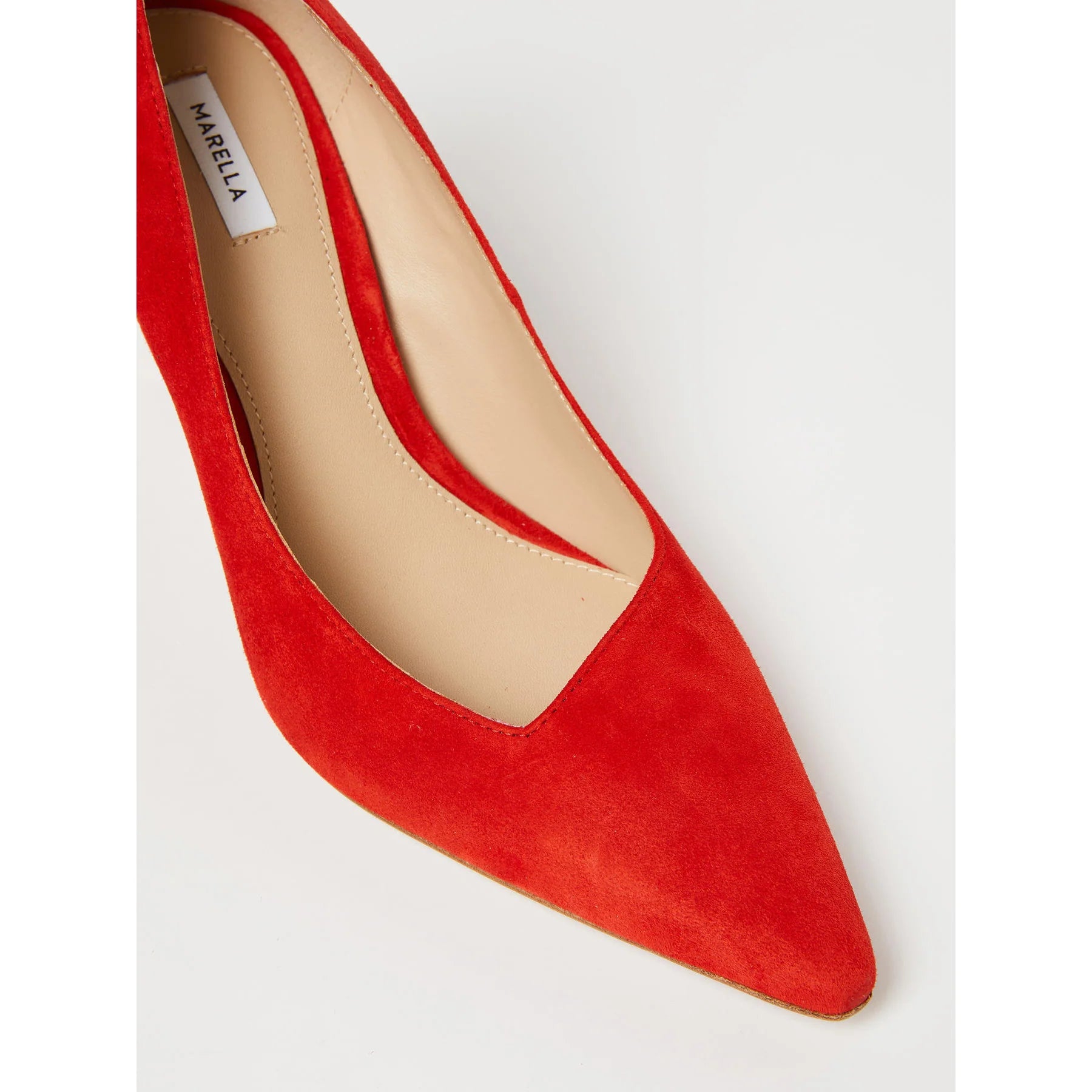 Marella Red Suede Court Shoes